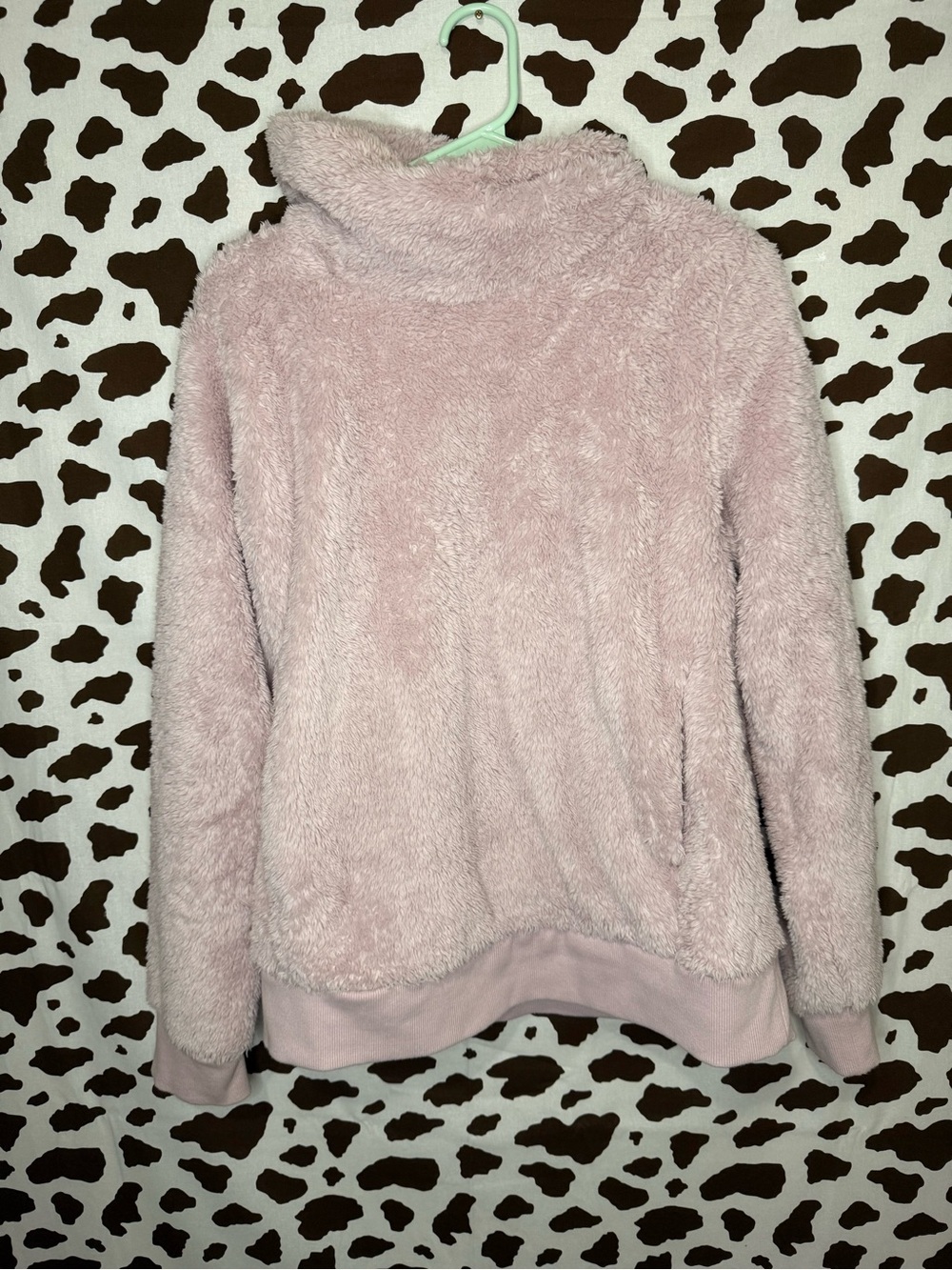 lukka Plush Funnel Neck Sweater in Pale Pink